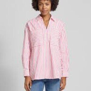 B.young  button up blouse stripped raspberrt sorbet size EU36